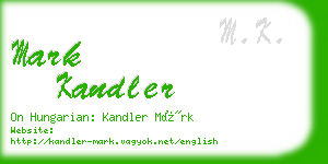 mark kandler business card